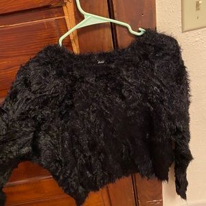 Black Faux fur sweater